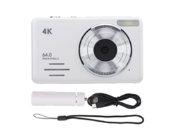 Cámara digital 4K de 64 MP con zoom digital de 18x, compacta y portátil, de apuntar y disparar.