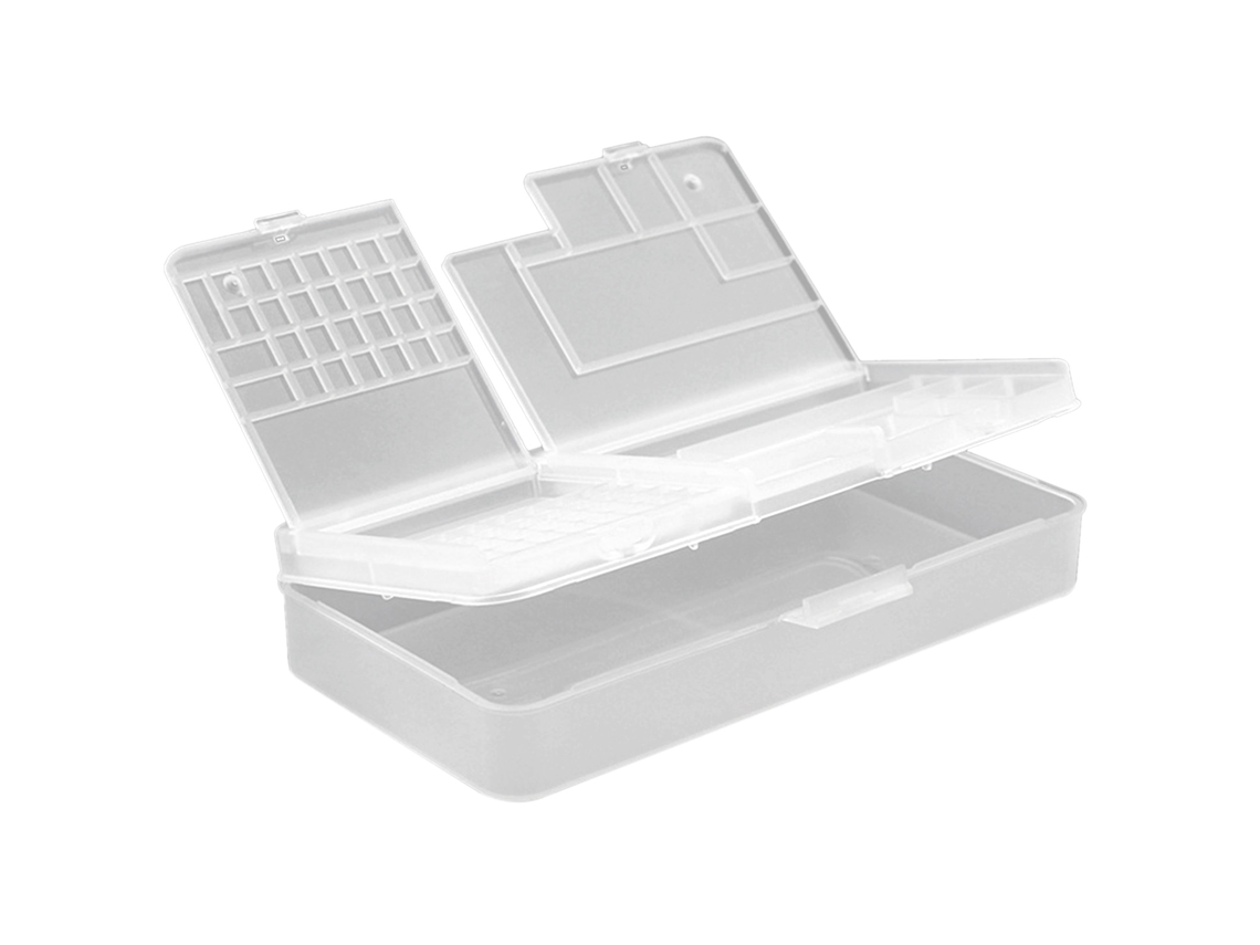 Organizador De Tornillos Rectangular Transparente De Pp Con Cierre Para Piezas Pequeñas De Ferretería.