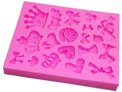 VVJIJILLY Molde Para Bolo De Silicone Com Coroa E Gravata Borboleta, Decoração Para Bolo, Cupcake, Gelatina E Chocolate