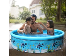 Piscina Redonda Plegable De Plástico Duro No Inflable Para Bebés, Niños, Adultos Y Toda La Familia.