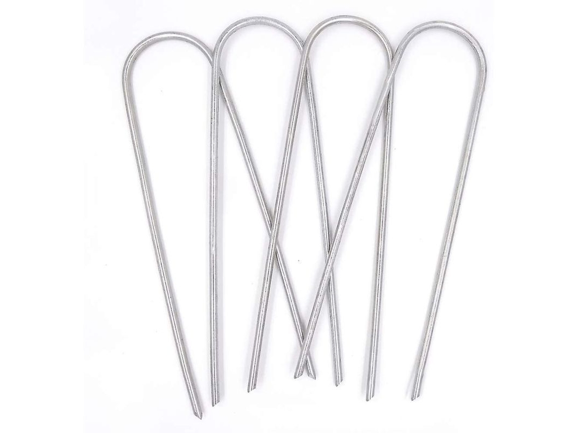 Estaca De Acero Galvanizado Para Trampolín, Anclaje Seguro En Forma De U Para Porterías De Fútbol.