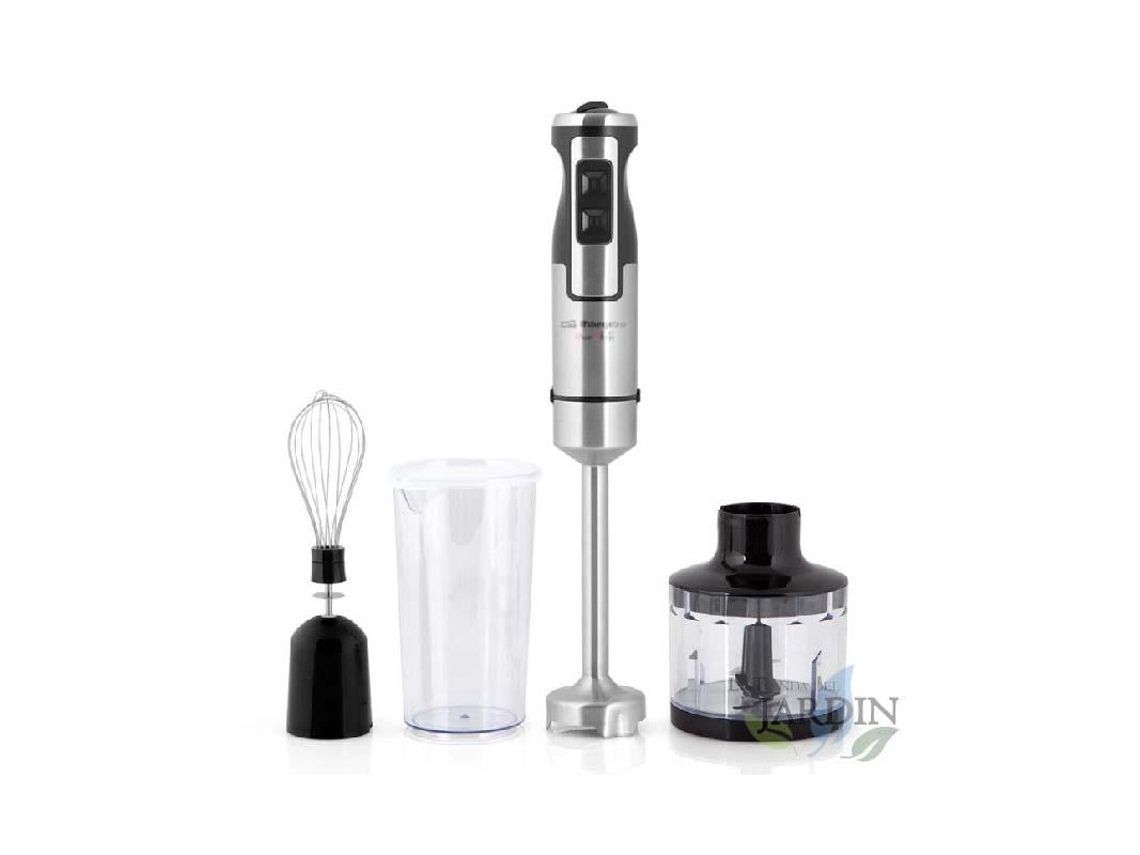 Batidora de Mano + accesorios ORBEGOZO Inox 1000W + accesorios 2 Velocidades y Función Turbo