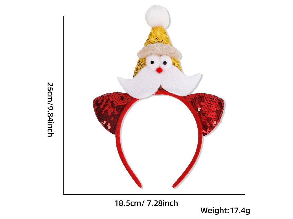 Diadema navideña con cuernos, accesorio navideño brillante, ideal para fiestas, cosplay y uso diario Aeuzwr (Estilo 34)