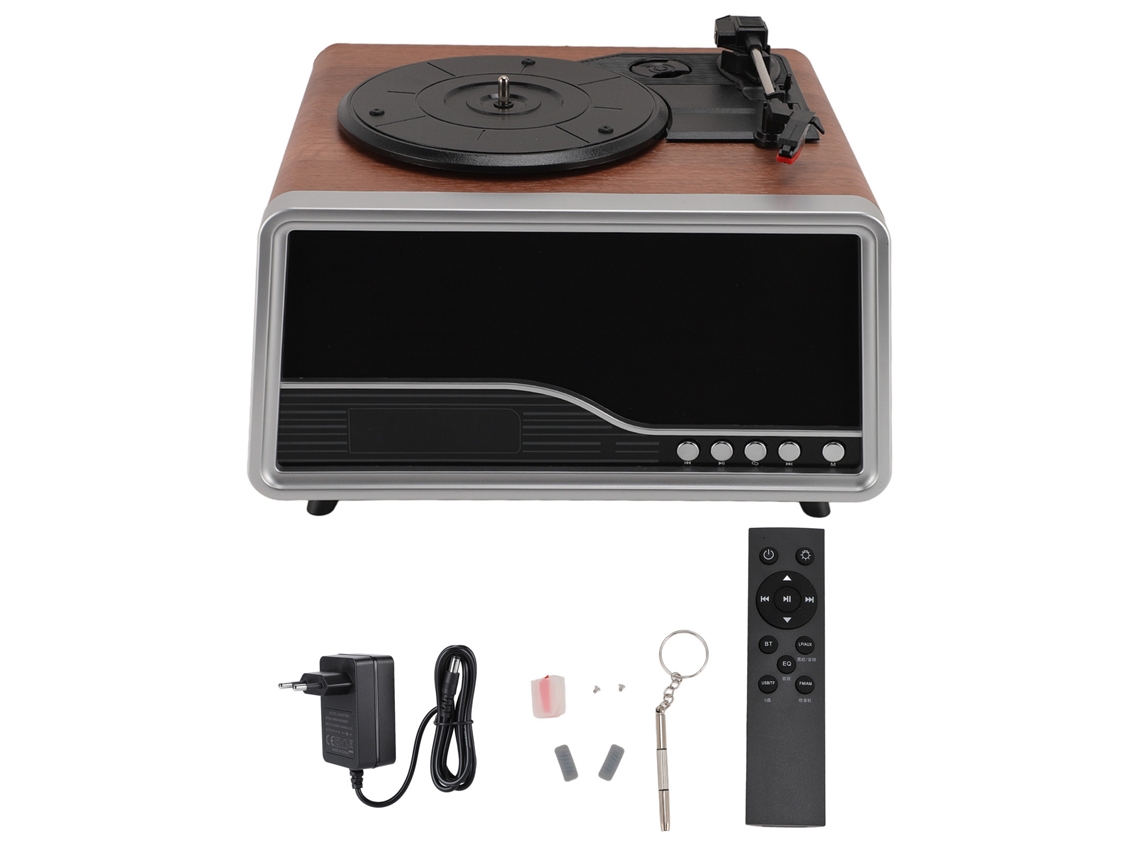 Tocadiscos con control remoto inalámbrico y Bluetooth de doble canal