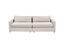 Sofá de 3 plazas BELIANI Vinstra de Poliéster Beige 250x125x80