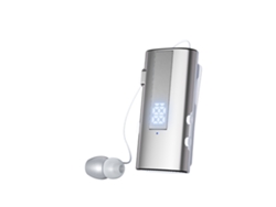 Auriculares Bluetooth De Solapa (plateados), Para Llamadas/música, Alerta Por Vibración, Con Micrófono.