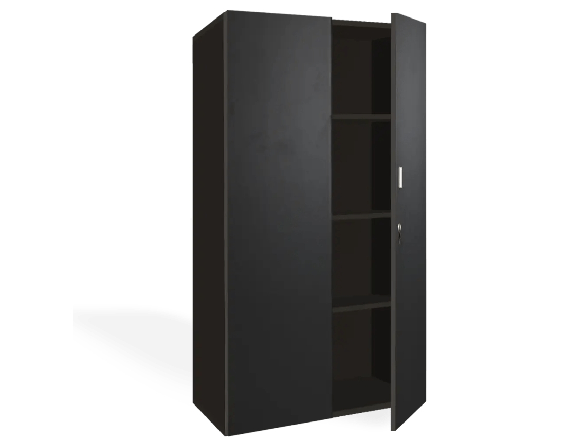 Armario archivador con puertas. 4 estantes. 160 x 90 x 40 cm. Gris. OFILIKE