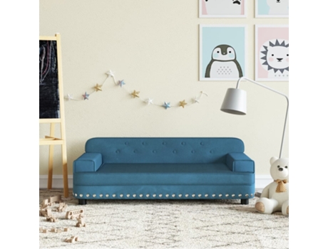 Sofá para niños de terciopelo azul 90x53x30 cm MAISON EXCLUSIVE