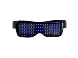 Gafas LED con Bluetooth y decoraciones navideñas de temporada, gafas inteligentes iluminadas conectadas a la aplicación Bluetooth, LED dinámico personalizado de píxeles, recargables por USB.