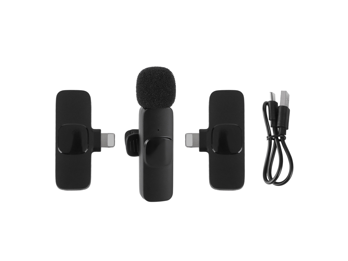 Microfone Lavalier Sem Fio LAXISCREED 1 Transmissor 2 Receptores