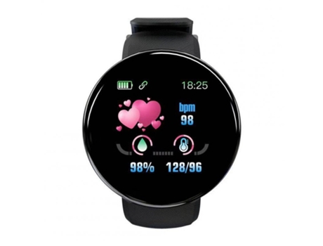 Smartwatch IP65 Impermeable Deportes Fitness Compatible con Android iOS Negro