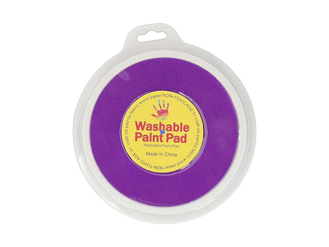 Almohadilla De Tinta Redonda Lavable Para Que Los Niños Hagan Grafitis Y Huellas Dactilares (morado)