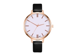 Reloj De Pulsera De Cuarzo Para Mujer Zhoulianfa Con Correa De Pu Y Esfera Redonda Negra.