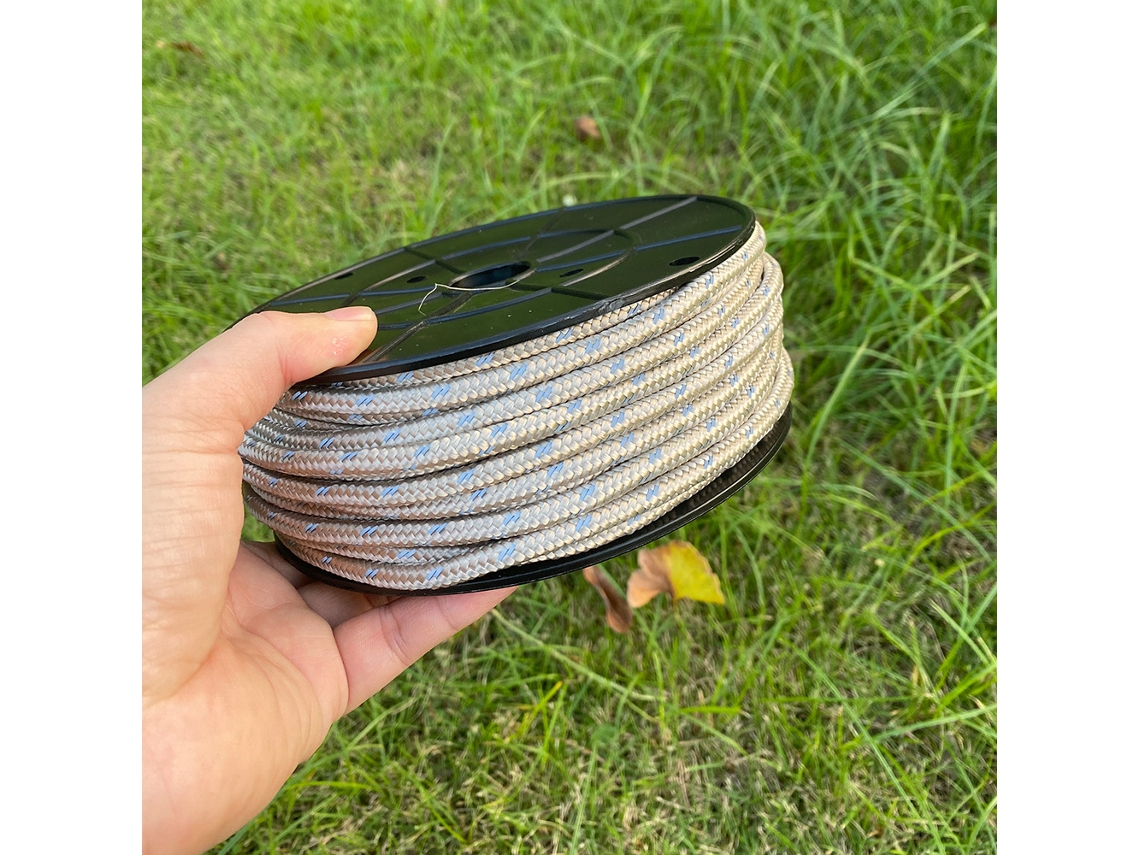 Cuerda reflectante para camping, 30 m x 6 mm – Cuerda resistente al viento para tiendas de campaña (gris) Czhhmart