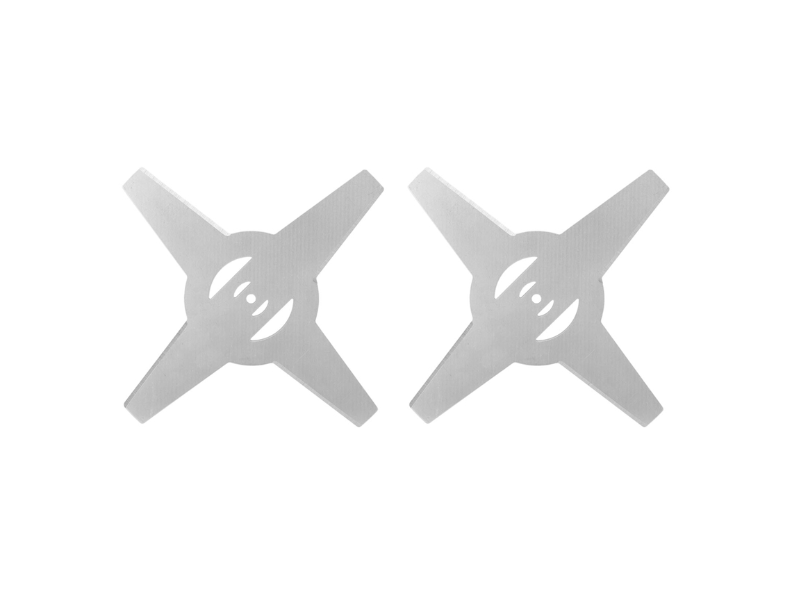 2 cuchillas de acero inoxidable de 4 dientes y 7,9 pulgadas para desbrozadora con marca