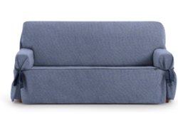 Funda de Sofá 3 Plazas EYSA Universal Premium Valeria Tejido Elástico (230 x 70 x 110 cm - Poliéster y Algodón - Azul)