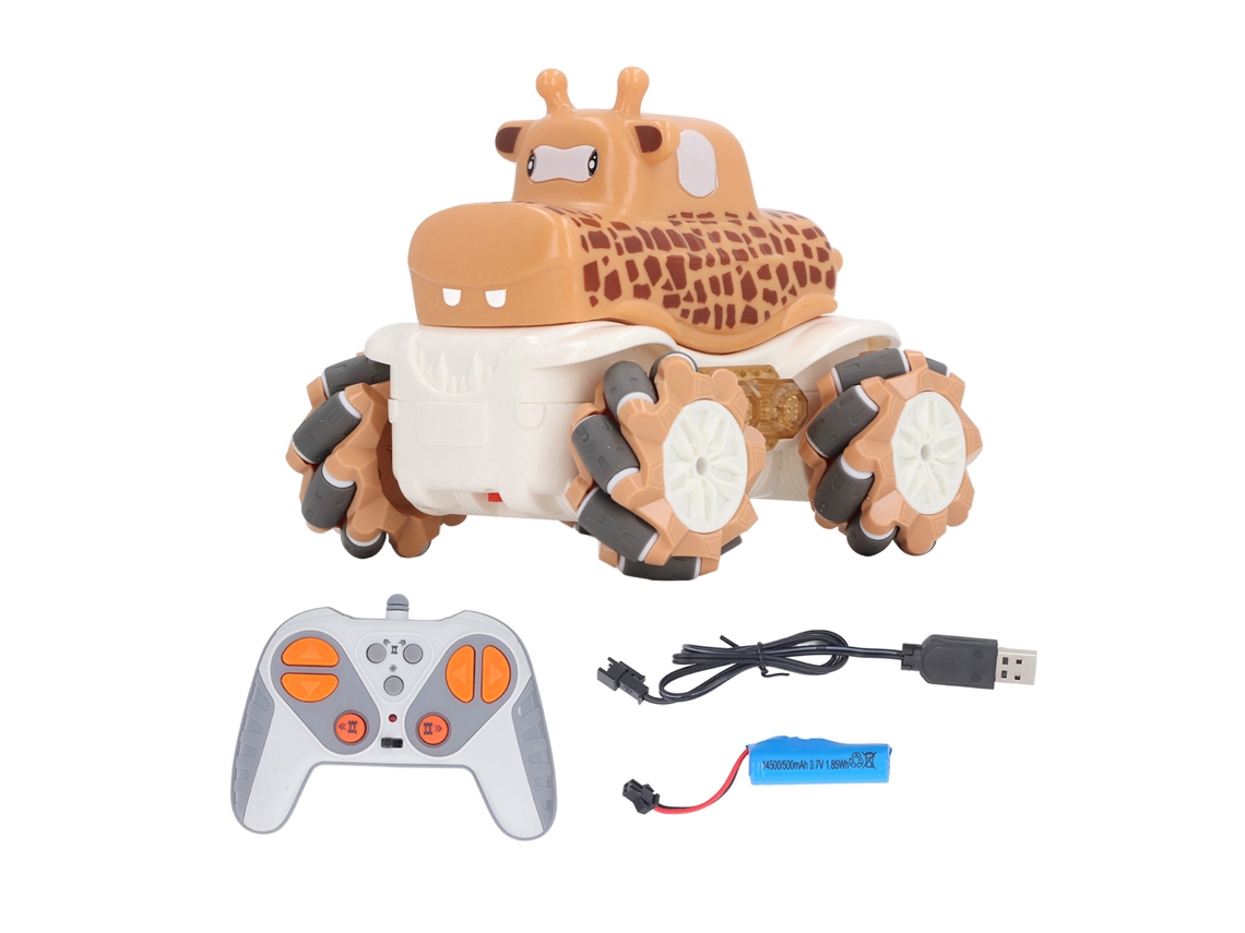 Coche De Control Remoto Girafa Cartoon Recargable Stunt Rc Para Niños Y Niñas