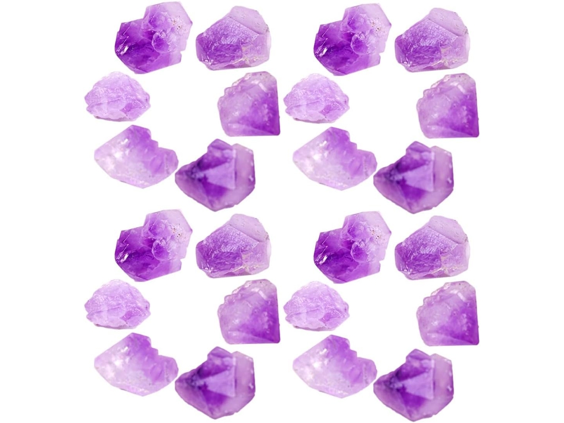 Juego 100 Piedras Cristal Amatista Natural Adorno Decorativo Interiores Fragancia Luminosa Estilo Único Fácil