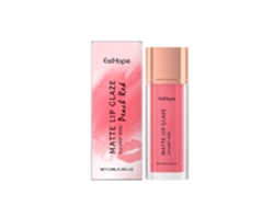 Brillo de labios mate, labial rosa melocotón