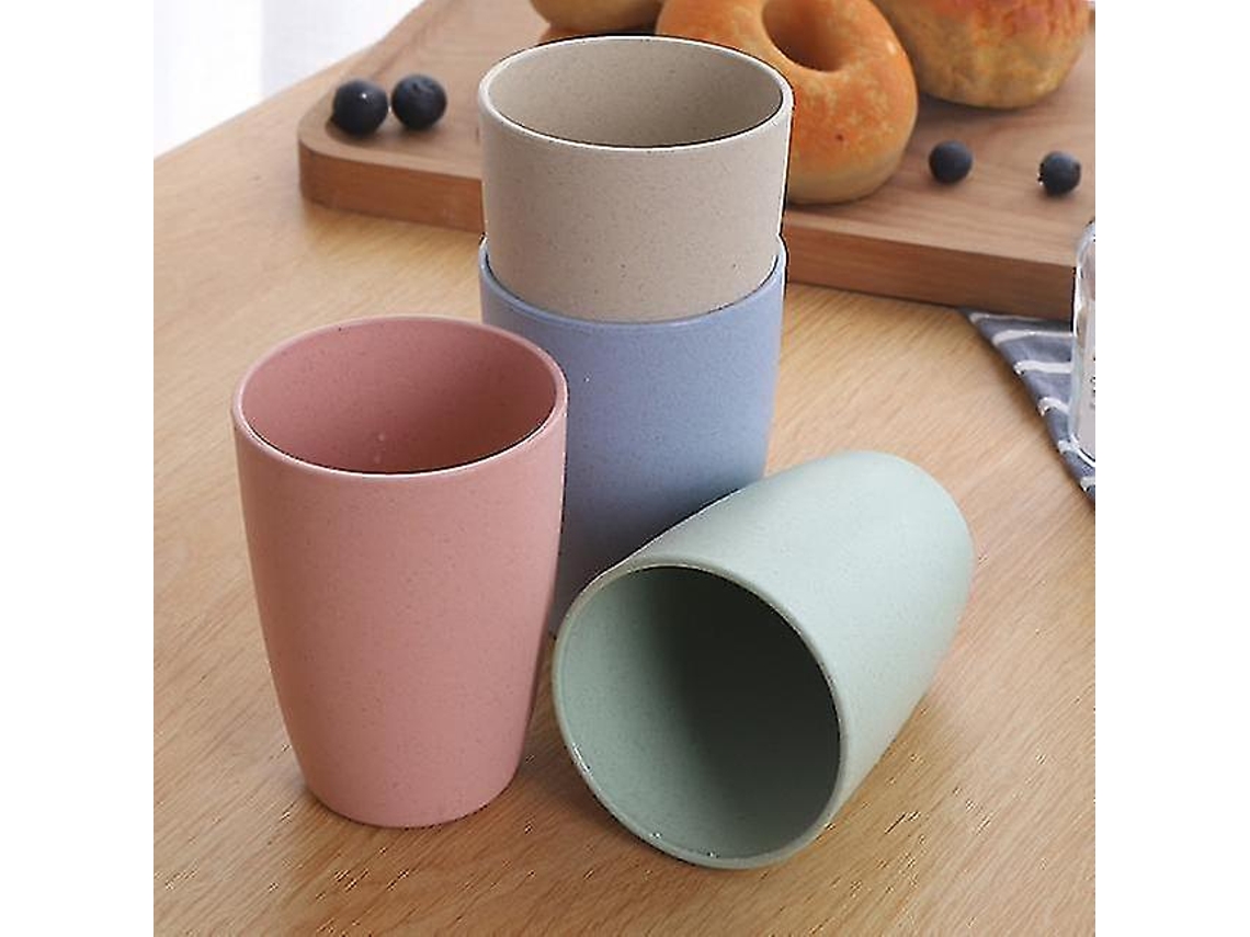 Taza Reutilizable Ecológica Indestructible De Paja De Trigo Material Biodegradable Libre De Bpa Y Metales Pesados