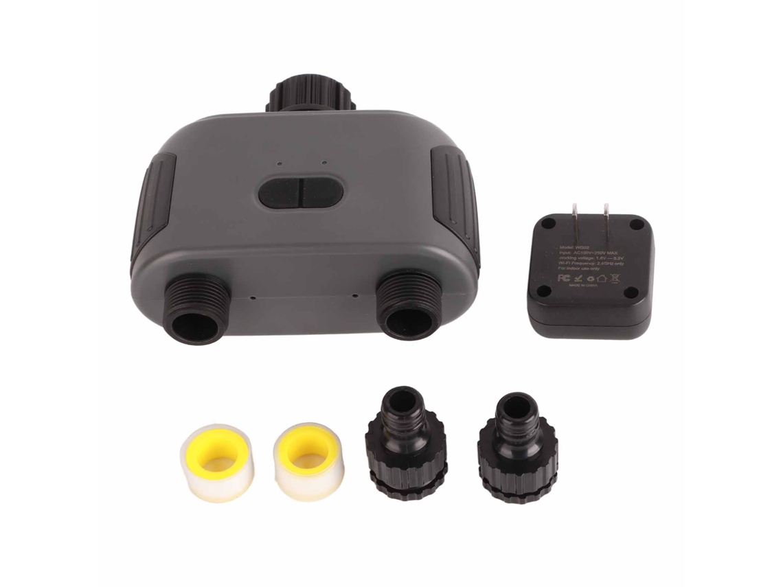 Temporizador de riego Wifi de 2 zonas con cable G3/4 para jardín