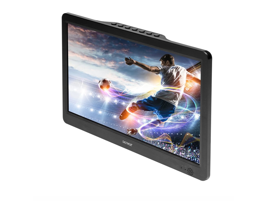 Televisor LED HD portátil de 10,1 pulgadas con altavoces, DVB-T2, H.265 Denver