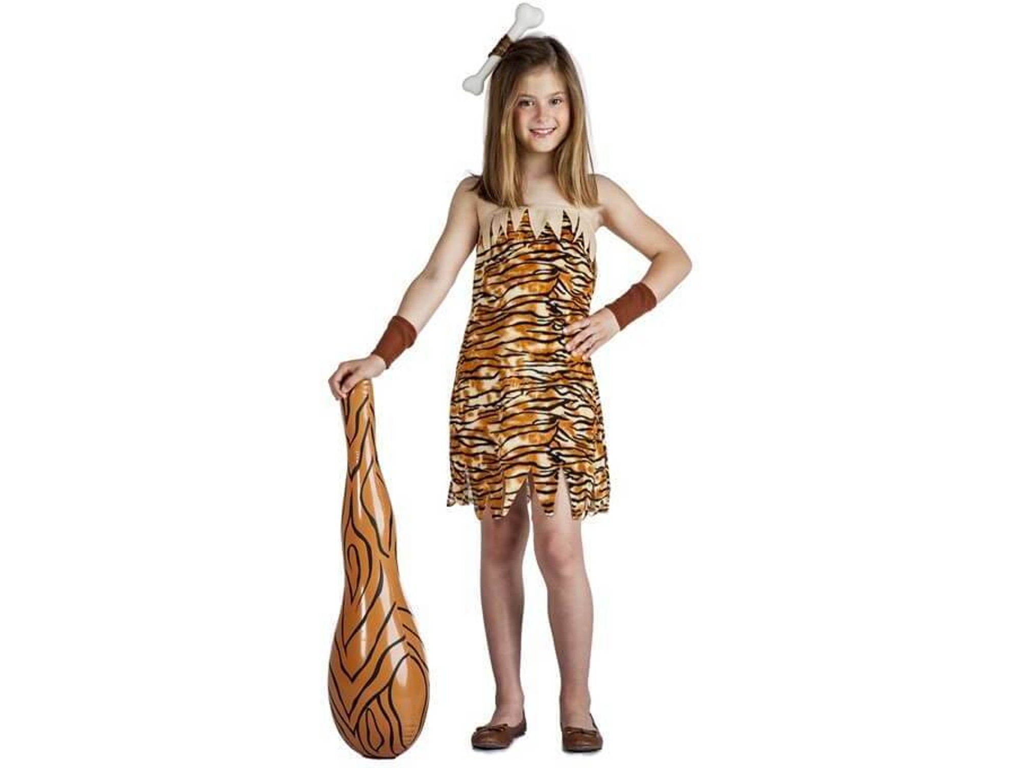 Disfraz de Niña DISFRAZZES Troglodita (Talla: 10 a 12 años)