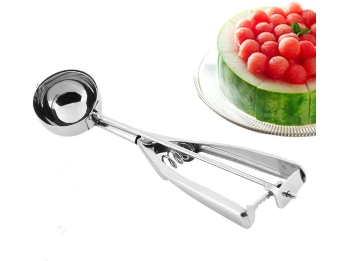 Paleta Helado Acero Inox 4cm Con Eyector, Para Bolas Melón/masa Galletas/pastelería