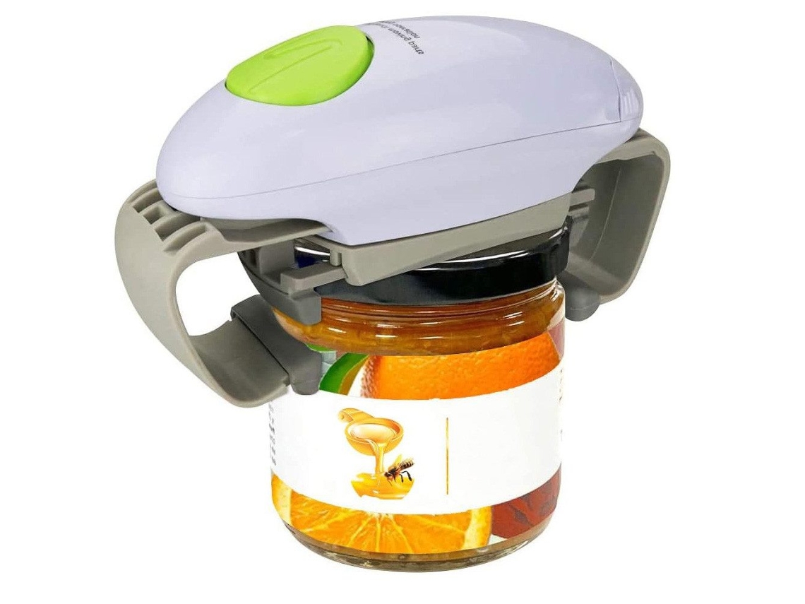 Abrelatas eléctrico, ideal para personas con artritis y amas de casa. También funciona como abrebotellas. Mdug