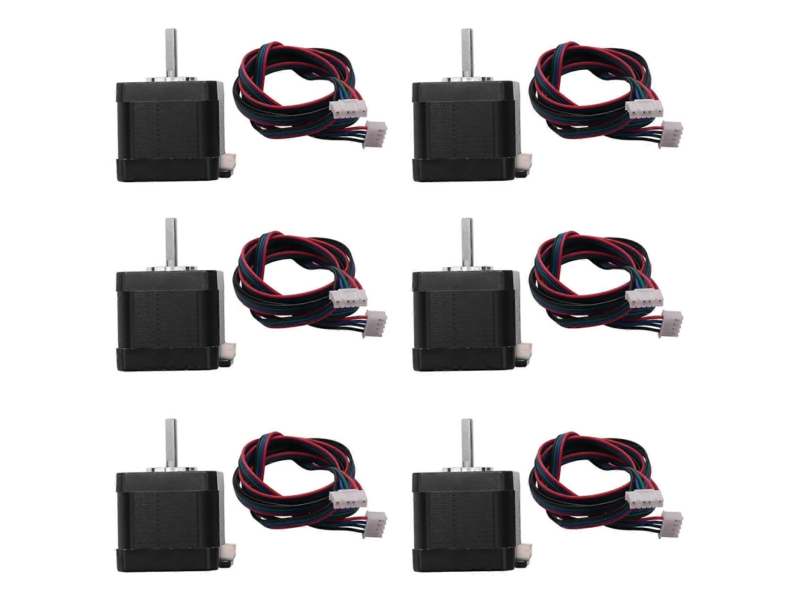 6x 3d Printer Motors, Nema 17 Stepper Motor,40mm High Torque Bipolar Dc Step Motor Kit, For 3d Printer Engraving