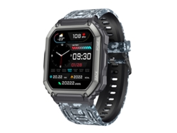 Reloj inteligente militar para hombre, resistente al agua hasta 5 ATM, compatible con Android y iPhone, color negro Yizhood