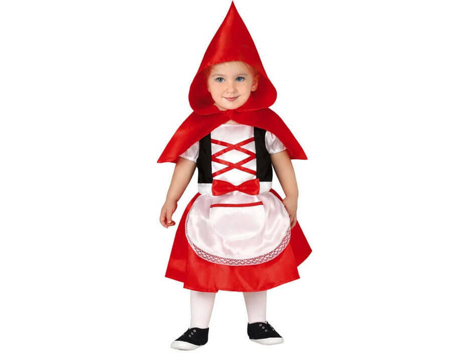 Disfraz de Bebé DISFRAZZES Caperucita Blanco Y Rojo (Talla: 6 a 12 meses)