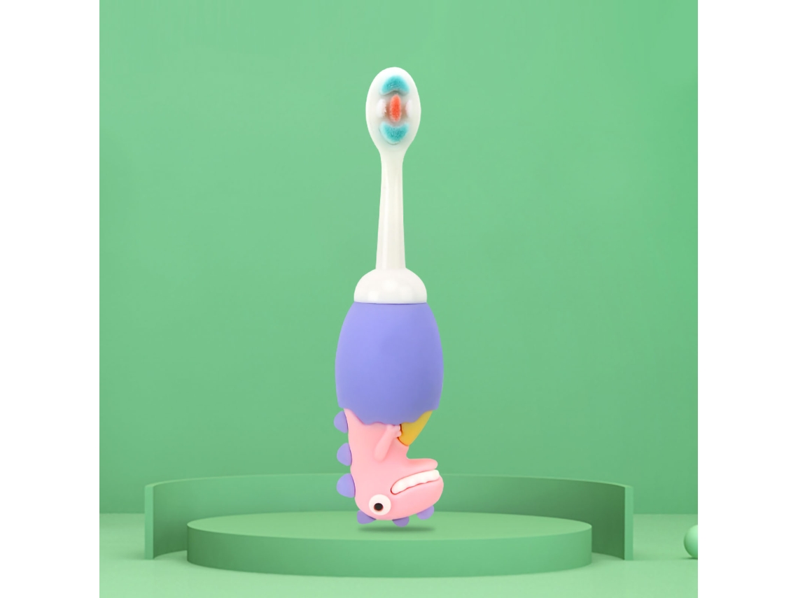 Cepillo De Dientes Suave Para Niños Con Personajes De Dibujos Animados, Limpieza Profunda, Para Niños Y Niñas, Morado.