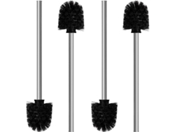 2026-set Of 4 Cepillos De Inodoro Con Mango De Acero Inoxidable, Diámetro 8 Cm, Limpieza Eficiente