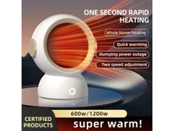 Calentador de mesa eléctrico de 1200 W con calentamiento instantáneo, calentador portátil con ventilador Mdug