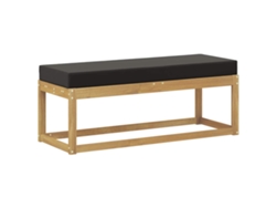 Maison Exclusive - Banco De Taburete Exterior Con Cojín Blanco 115 X 43 X 45 Cm