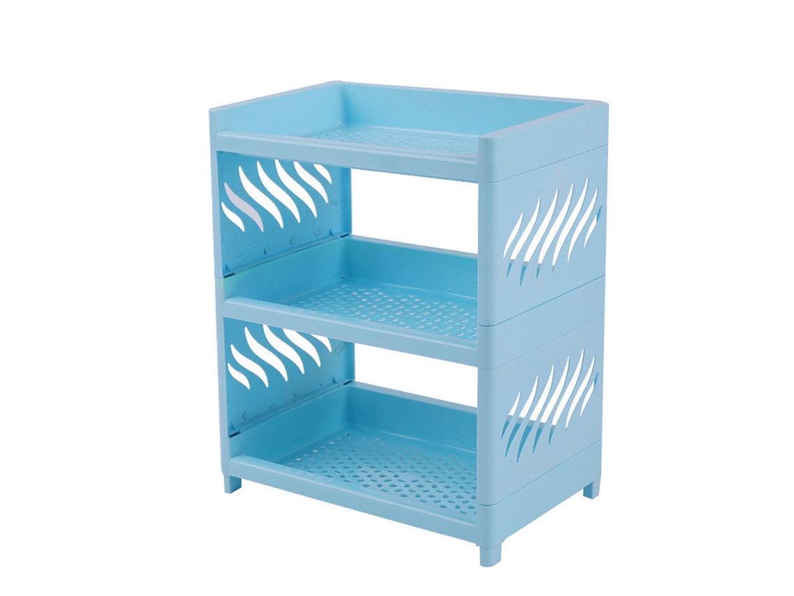 KOFIHETY Estante de almacenamiento doble para escritorio, estantería desmontable multiusos para dormitorio