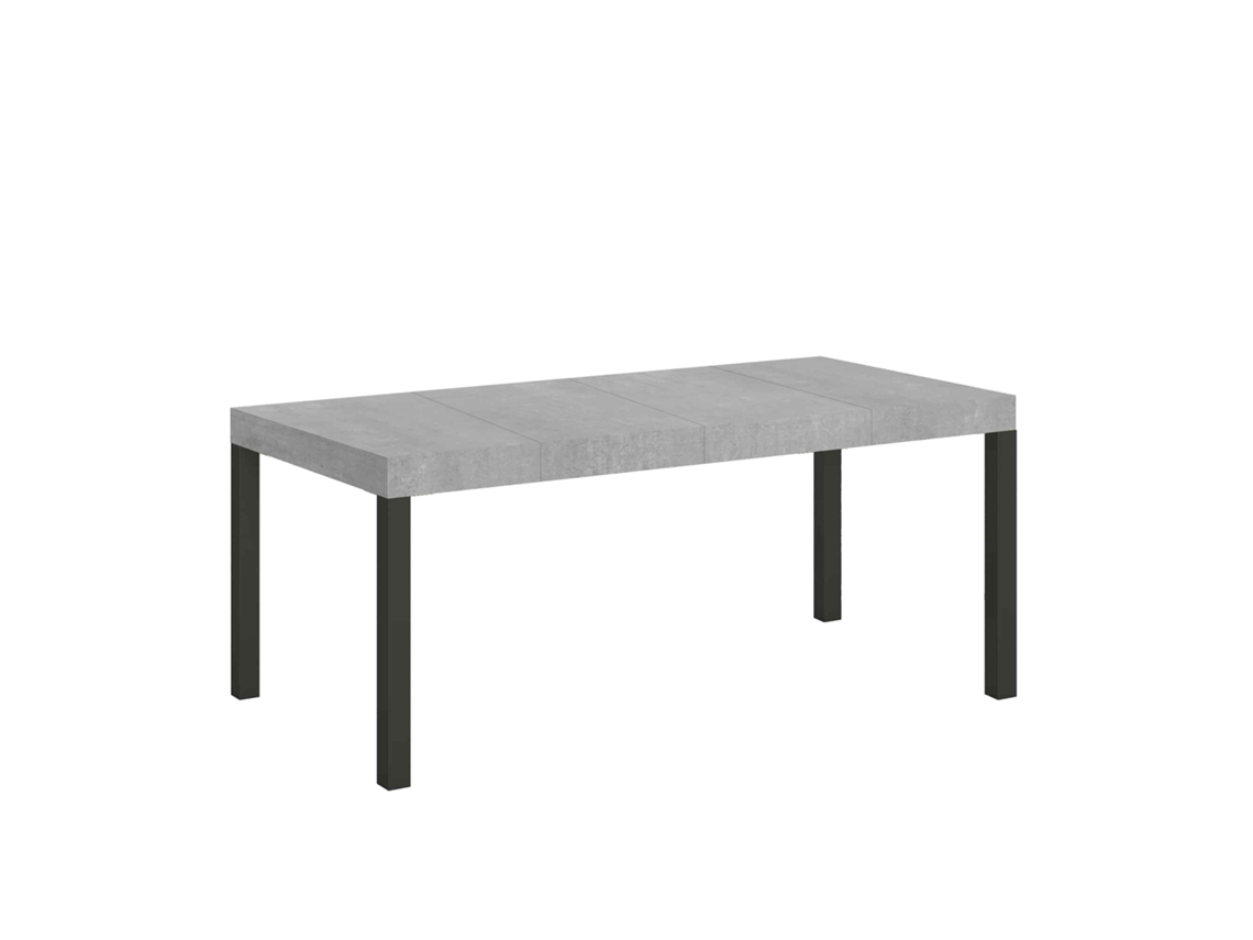 Mesa extensible 90x90/246 cm Everyday Premium Cemento estructura Antracita ITAMOBY