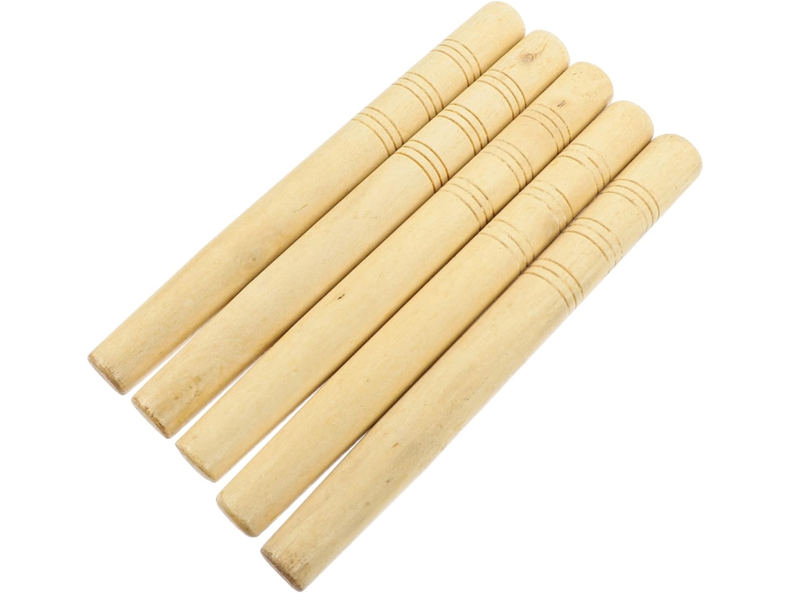 Mangos de madera GARNECK para herramientas agrícolas, 5 piezas