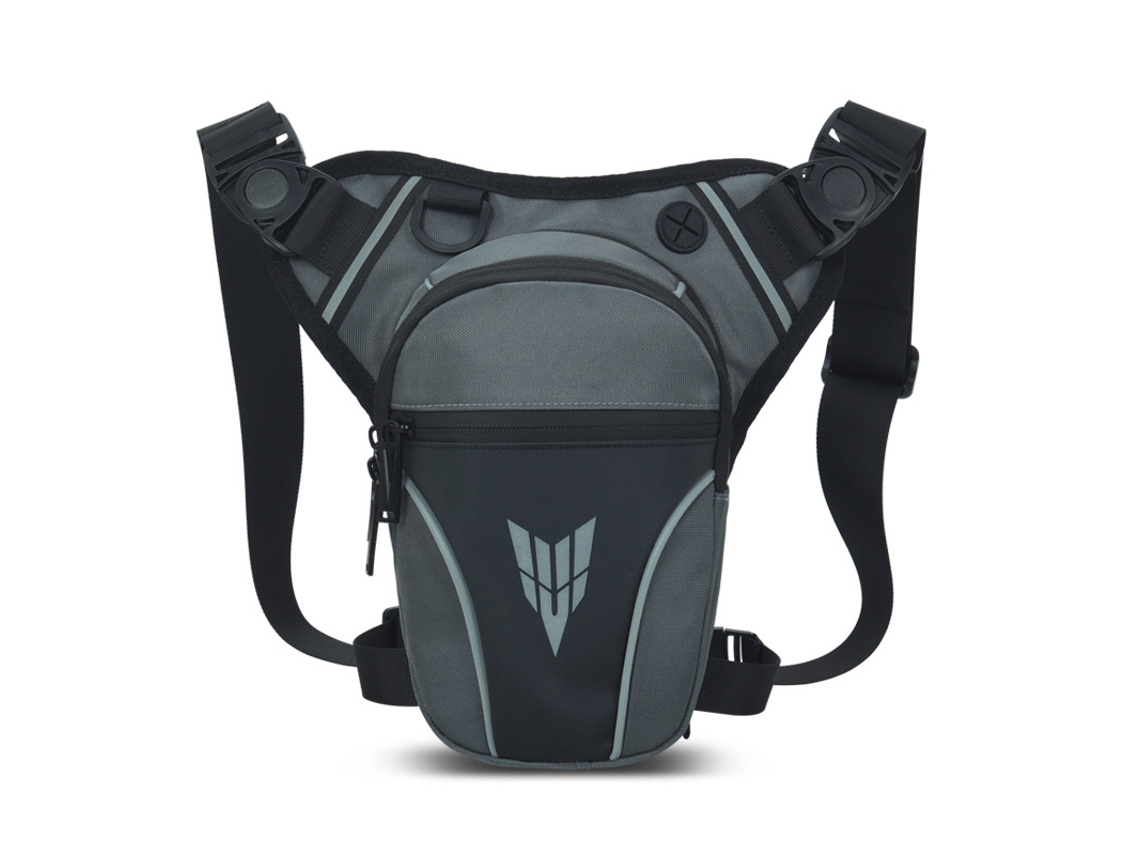 Bolso multifuncional para pierna y pecho Yuysan, resistente al agua, bandolera, ideal para ciclismo y motociclismo, gris.