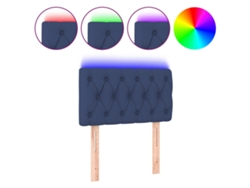 Maison Exclusive - Cabecero Con Led De Tela Azul 80x7x78/88 Cm