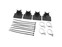 Soporte para tubos de piscina de acero inoxidable con 4 juegos que evita resbalones, color negro