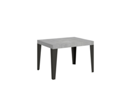 Mesa extensible 70x110/194 cm Flame Cemento estructura Antracita