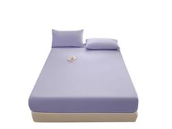 Sábana Bajera Ajustable - Microfibra Suave, Solo 1 Sábana Bajera Ajustable Color Morado 180x200cm Panoona