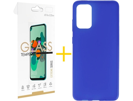 Kit Funda + Protector de Pantalla Samsung Galaxy S20 FE SKYHE Liso (Azul)