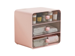 Caja Organizadora De Cosméticos Con Forma De Cerdito Rosa Pequeño Y Cajón Para Escritorio, Organizador De Maquillaje.