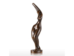 Escultura De Resina De Una Mujer Gorda Haciendo Yoga De Tooarts - Diseño Original Para La Decoración Del Hogar
