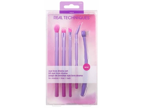 Conjunto de Pinceles de Maquillaje REAL TECHNIQUES Eye Love Drama (5 unidades)