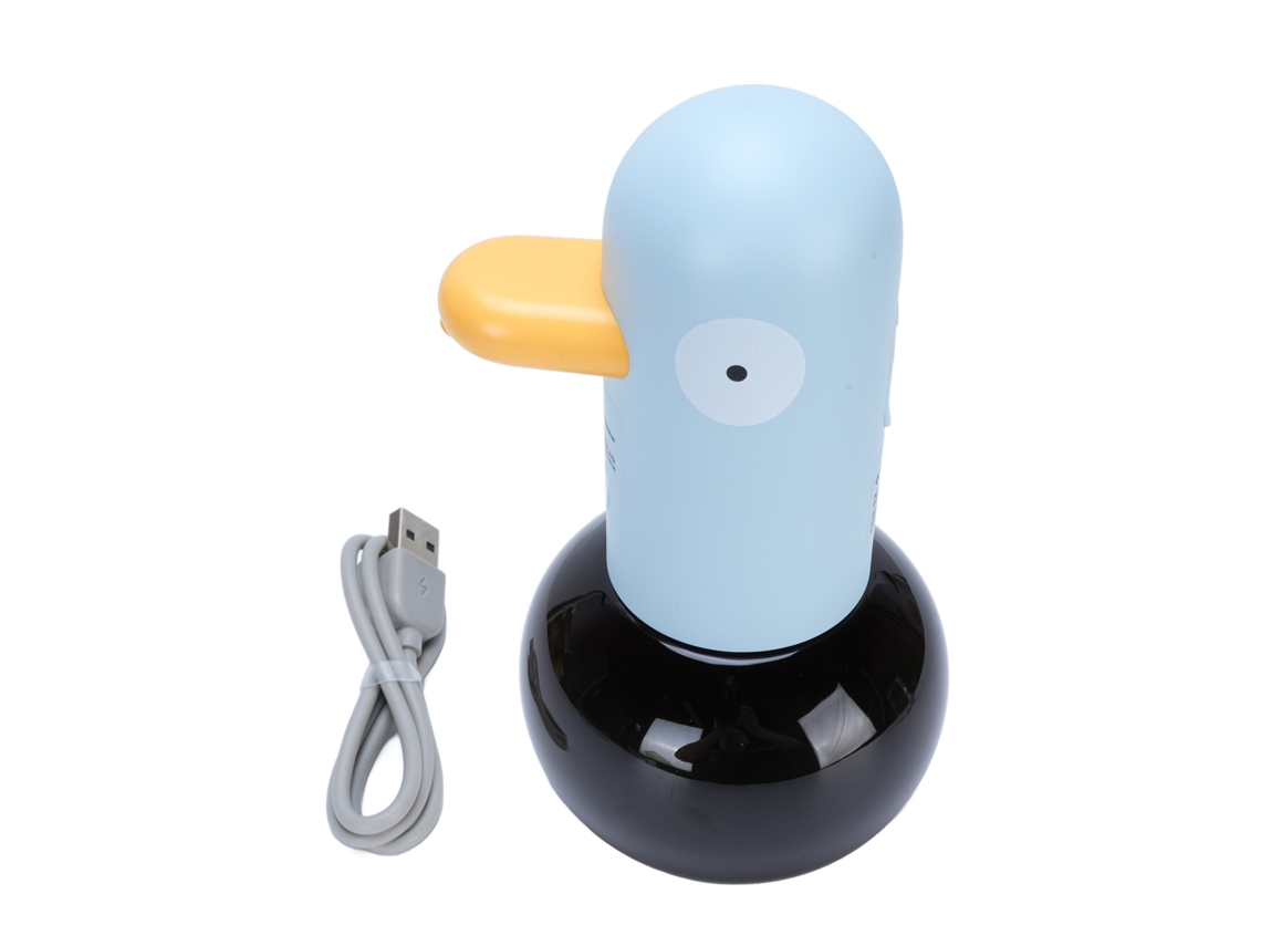 Dispenser De Sabão Automático Sem Toque 2 Velocidades Recarregável 400ml Azul Para Banheiro Cozinha