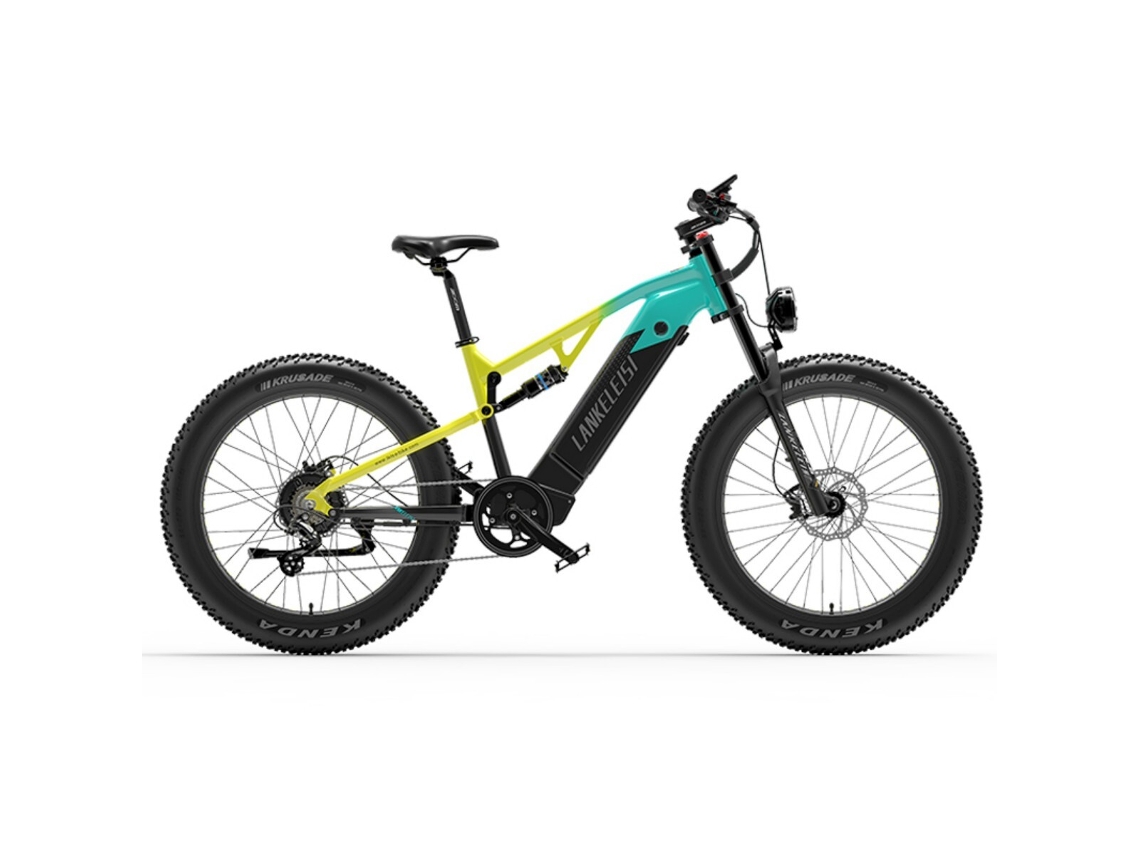 Bicicleta de montaña eléctrica Lankeleisi RV800 Plus 26 con suspensión total, motor Bafang de 750 W y batería de 48 VE y 20 Ah.